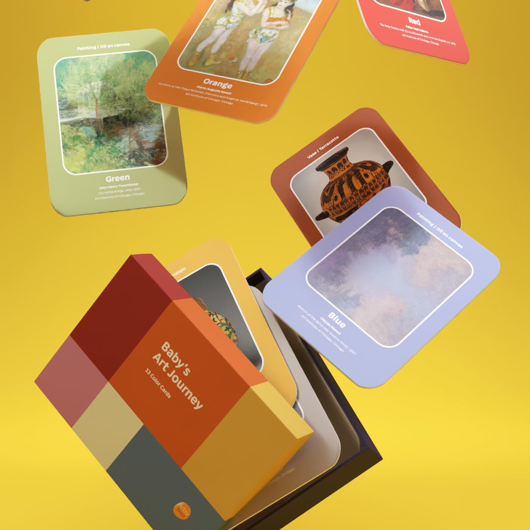 Baby’s Art Journey Color Cards – Set of 13 Museum-Inspired Art Learning Cards for Ages 0–12 Years