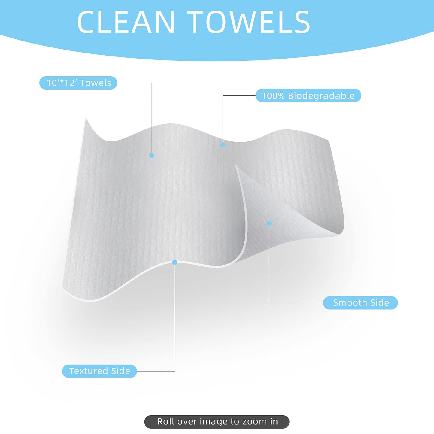 Atitifope Disposable Cloths for Face 200Count Travel Cleaning Cloths 100% Biodegradable Makeup Remover Wipes (4Boxes)