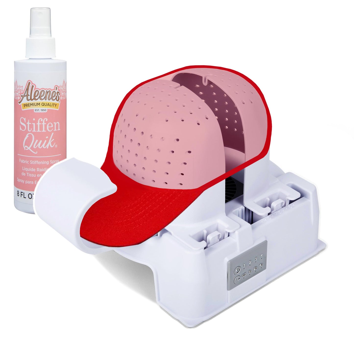Danyco Hat Shaper Machine with Stiffening Spray – Adjustable Hat Care & Reshaping Device - Tool for Caps, Snapbacks, Fitted Hats – Fan Drying Tech for Shape Restoration & Preservation