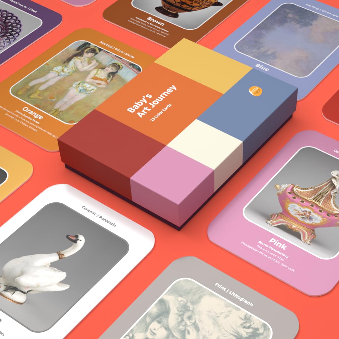 Baby’s Art Journey Color Cards – Set of 13 Museum-Inspired Art Learning Cards for Ages 0–12 Years