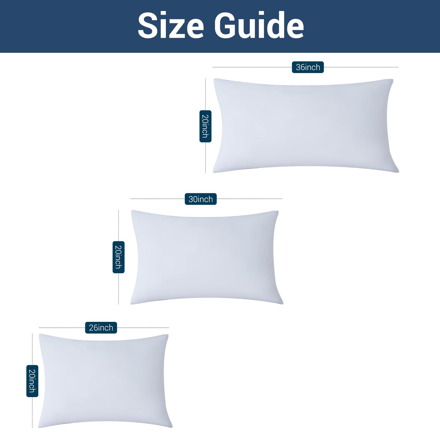CULVE Bed Pillows Standard Size Set of 4 Pack for Sleeping- Medium Support 20"x26" Soft Pillow, Down Alternative Filling for Side Back Stomach Sleeper