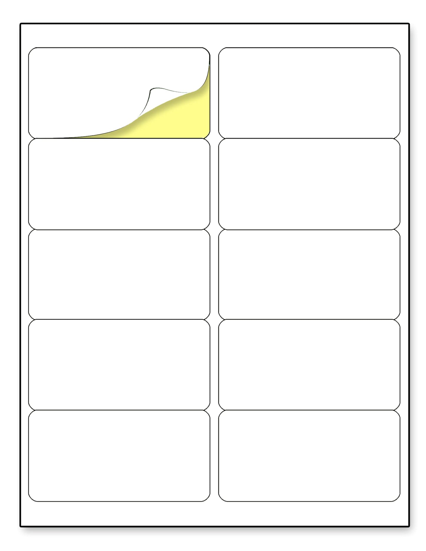 (2" x 4") 200 Sheets, Printable White Sticker Labels, Laser/Inkjet Printing - Matte, 10 per Page