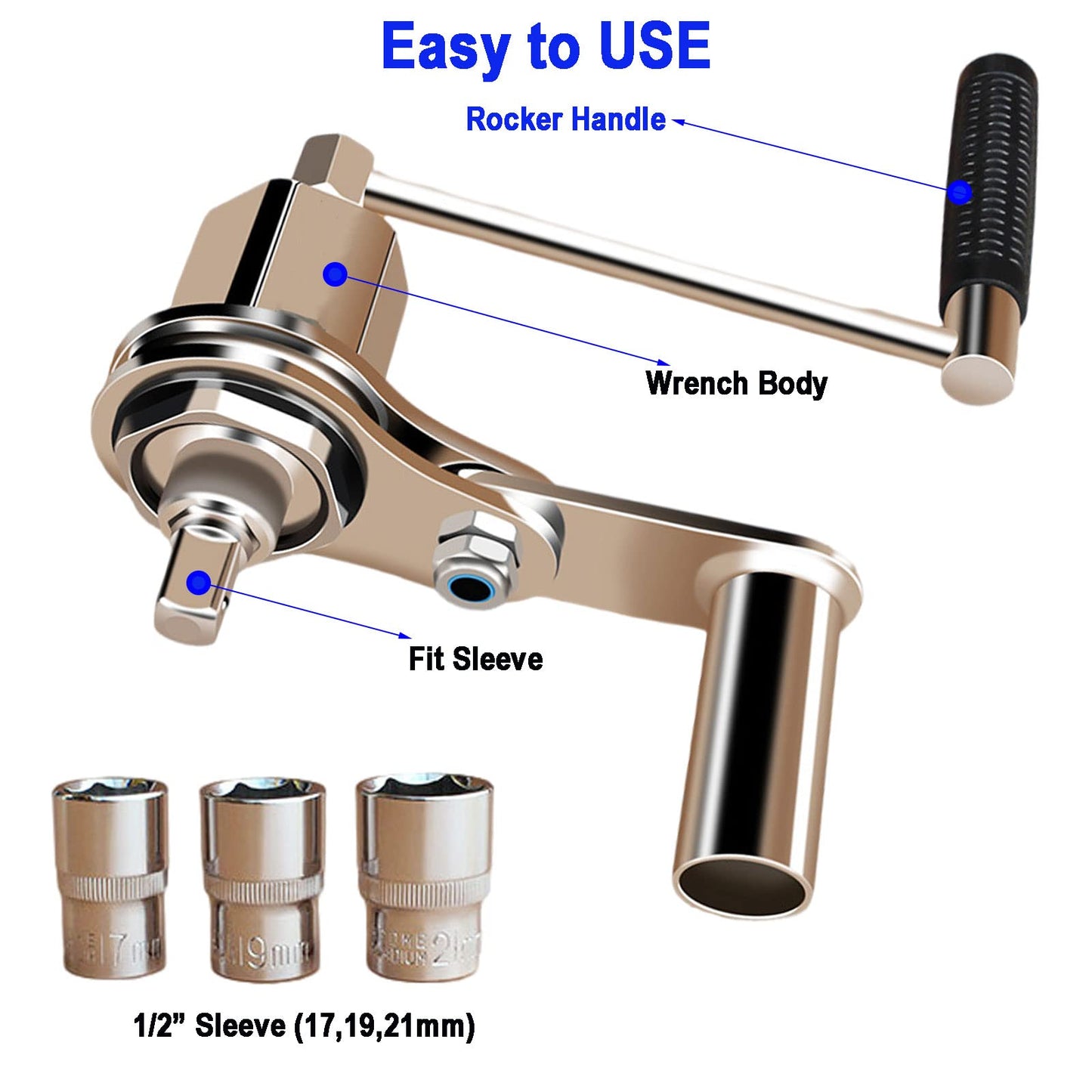 COTOUXKER Torque Multiplier, Heavy Duty Torque Multiplier Wrench Set for Lug Nut Remover 1/2 Driver 1:16 Labor Saving Wrench