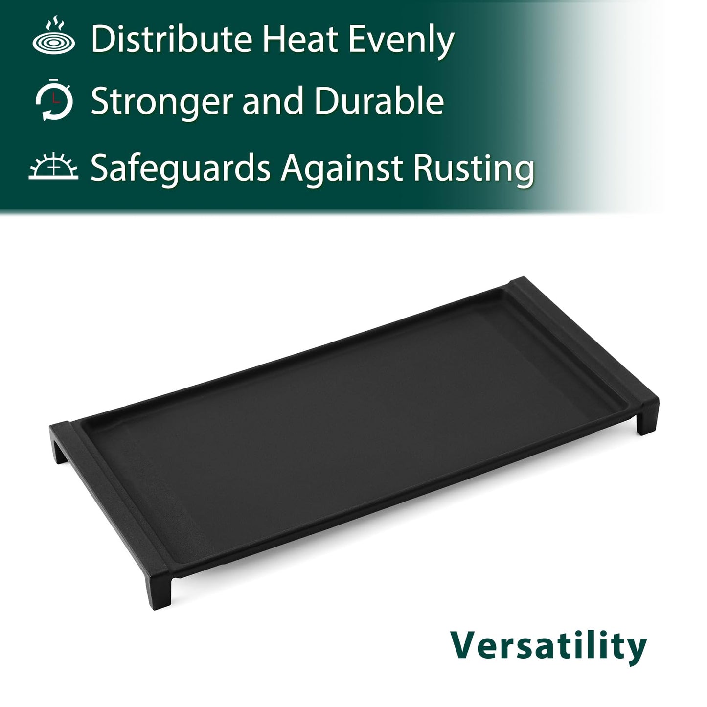 WB31X24738 WB31X49806 Griddle Replacement Parts for GE Gas Stove Top Cast Iron Appliance Griddles 19.5’’ x 9’’ Range Cooktop Griddles Pan JGBS66REKSS JGBS66REK3SS 30In Center Griddle Plate 1 Pcs