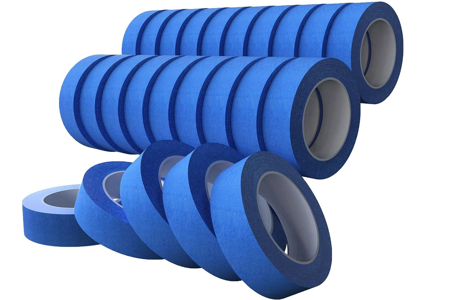 SWRT Blue Painter's Tape 1 Inch x 55 Yards x 24 Rolls (1320 Yards Total) – Multi-Surface Masking Tape, Clean Removal, No Residue, for Walls, Trim, DIY, Crafts & Painting Projects