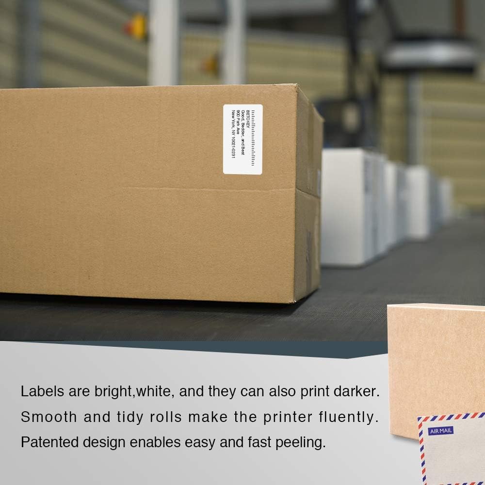 BETCKEY - Compatible DYMO 30334 (2-1/4" x 1-1/4") Multipurpose Barcode Labels, Perforated, Compatible with DYMO Labelwriter 450, 4XL, NOT Fit 550 & 5XL [16 Rolls/16000 Labels]