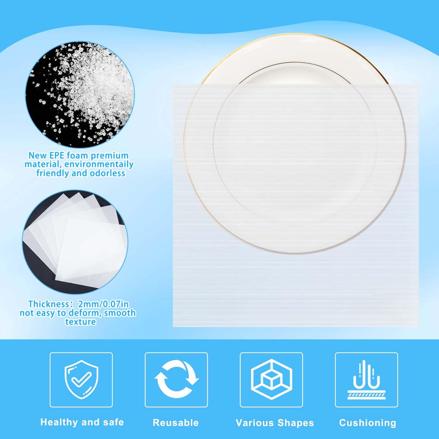 500pcs Cushioning Foam Pouches Moving Supplies, 4 Sizes (12x12inch,12x12inch sheets,12x7.5inch,7.5x7.5inch) Use Packing Supplies for Moving, Packaging, Storage Incidental 300 Fragile Stickers, clear