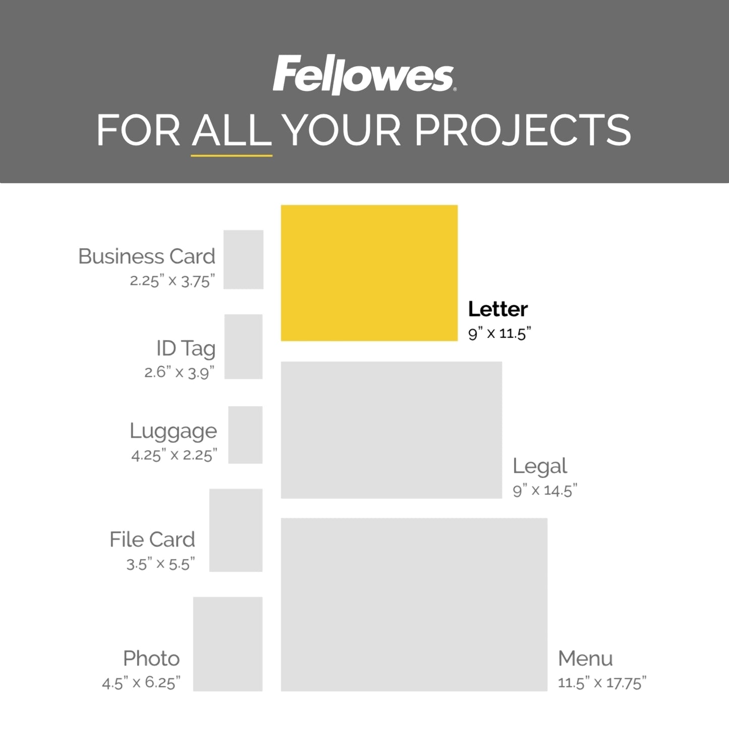 Fellowes Thermal Laminating Pouches, Letter Size Sheets, 5mil 200pk, Clear (5743601)