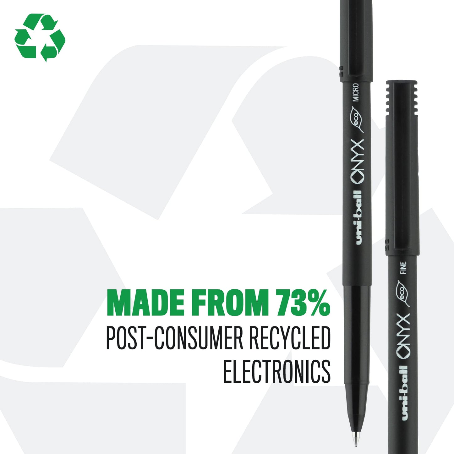 uniball Onyx Rollerball Pens, Fine Point (0.7mm), Black, 72 Pack