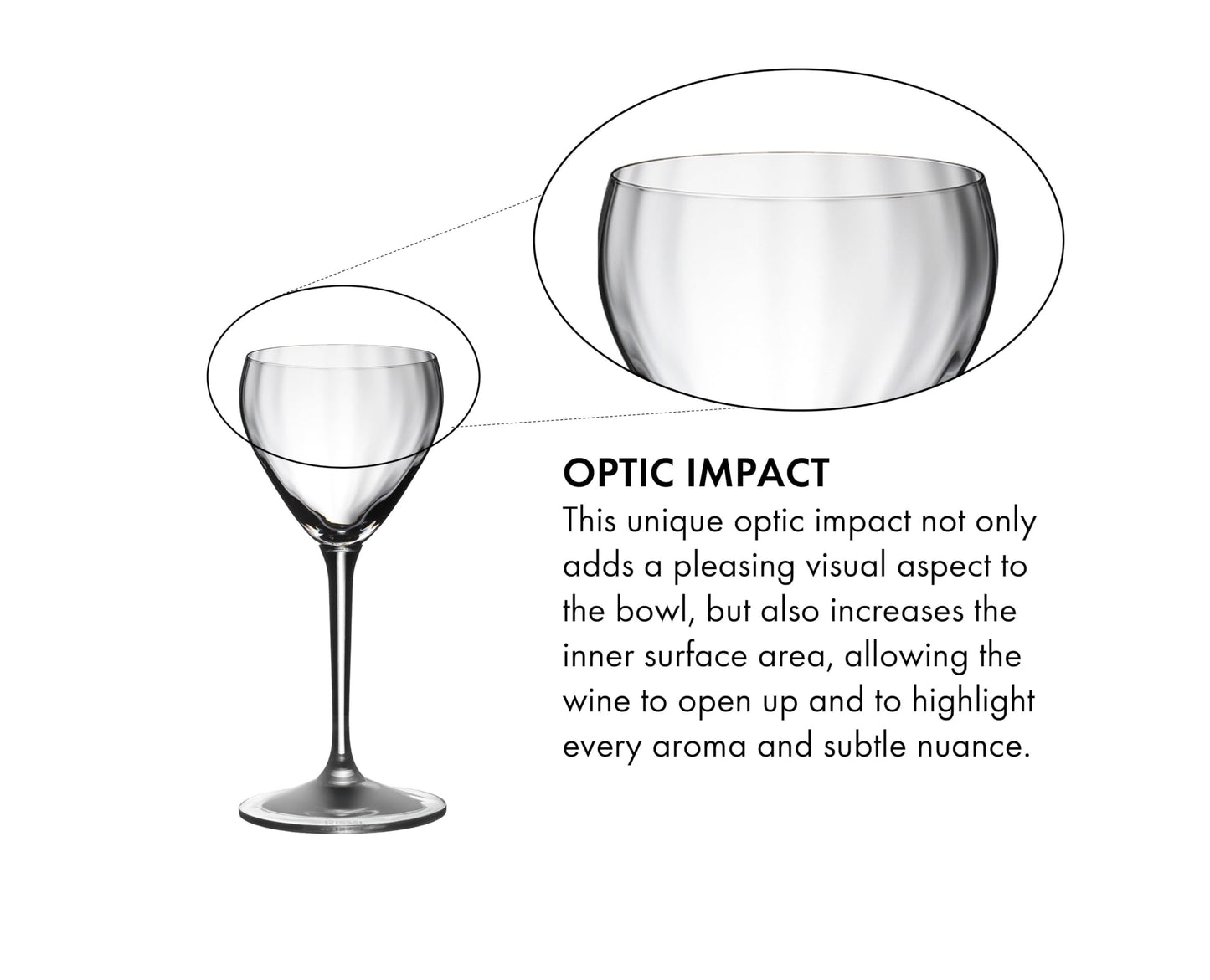 Riedel Nick & Nora Large Crystal Glasses, Drink Specific Glassware Machine-Made, Set of 2