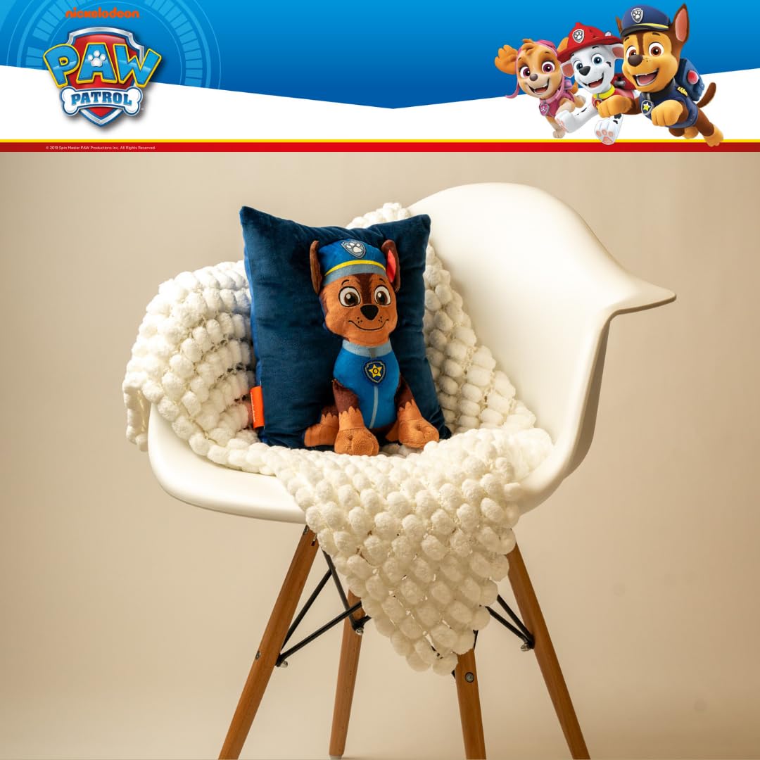 Franco Kids Super Plush Cozy (100% Officially Licensed Product) Snuggle Pillow, 11 in x 13 in, Paw Patrol-Chase