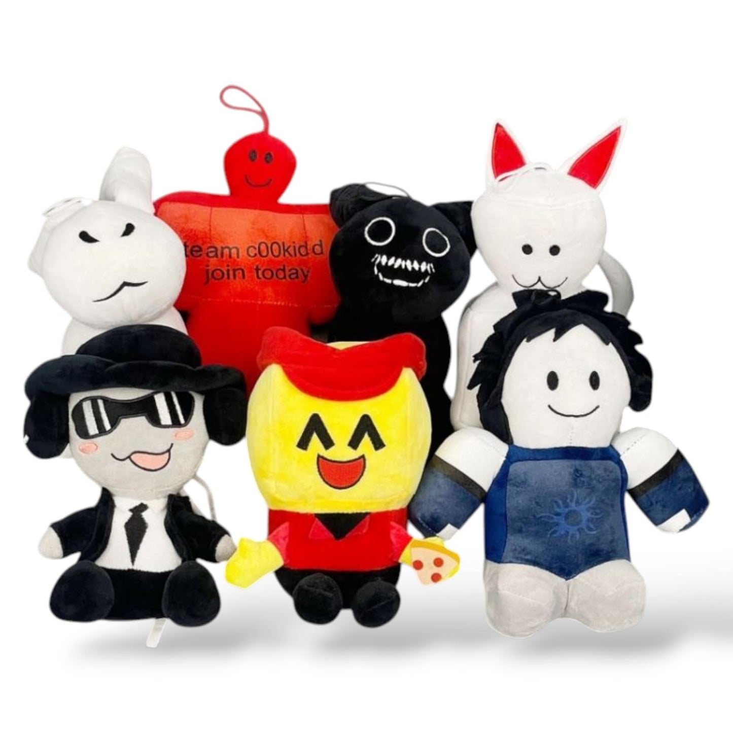 Set of 7 Soft Plush Toys by Lalaville - Perfect for Kids, Gifts, Cuddling, Travel, Play - Premium Quality Plush Character