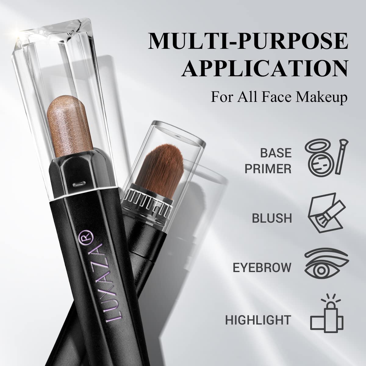 LUXAZA 10PCS Eyeshadow Stick,Shimmer And Neutral Champagne Pink Metallic Eye Shadow sticks,Cream Eyeshadow Pencil Crayon with Smudge-proof & Waterproof,Eye Brightener Stick