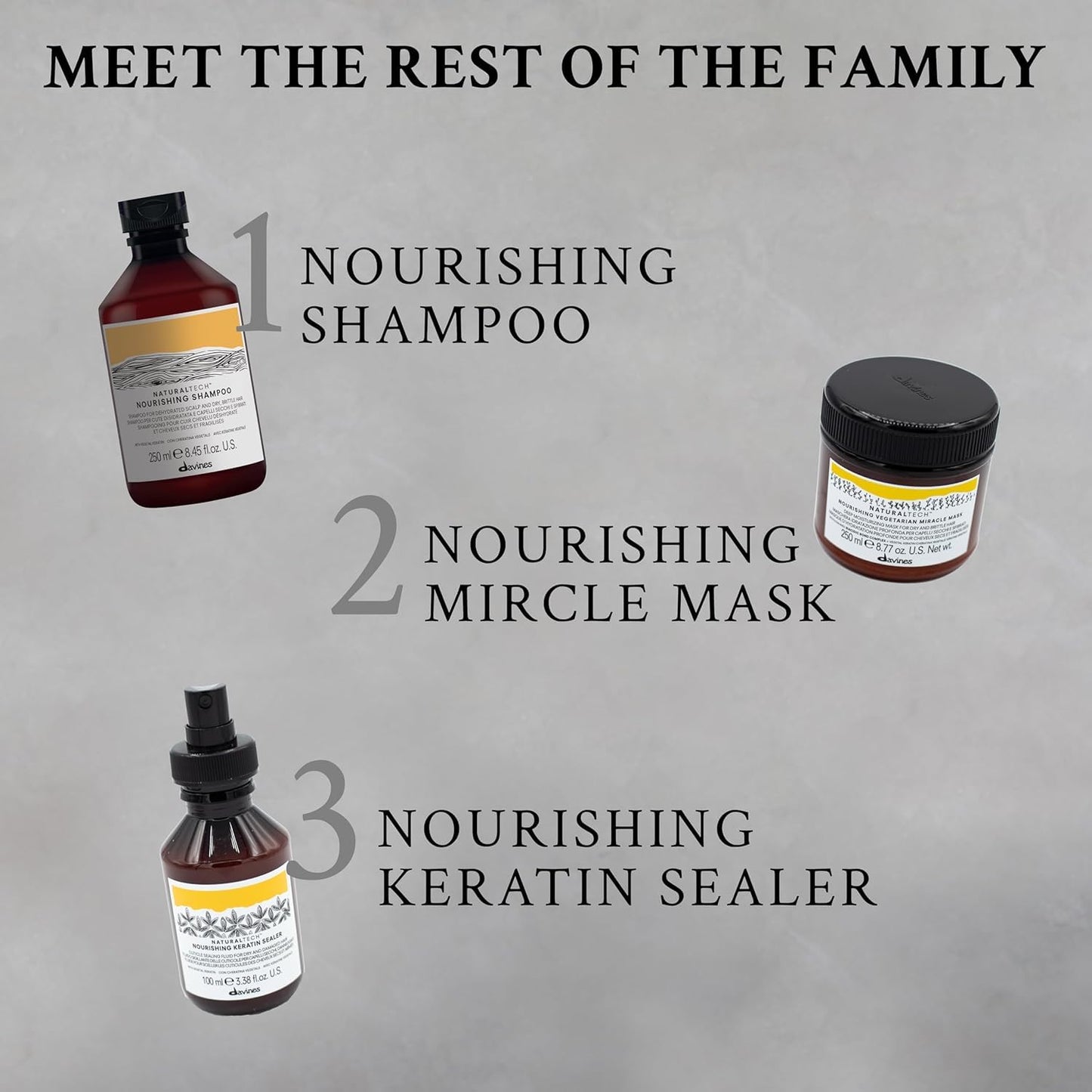 Davines Naturaltech NOURISHING Shampoo, Gentle Cleansing Action For Dehydrated Scalps And Dry, Brittle Hair, 8.45 fl. oz.