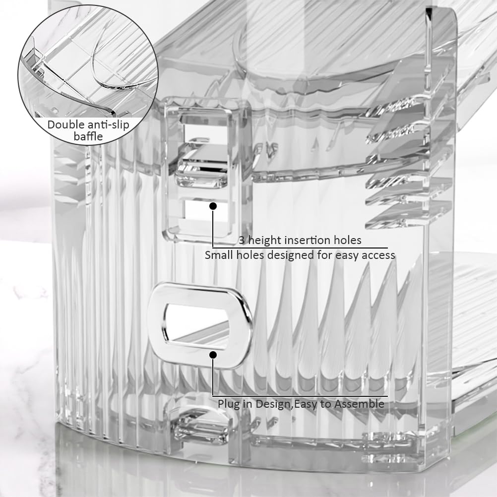 20 Pack Clear Shoe Slots Organizer - Adjustable Height 3.7''to 7.7'' Shoe stackers for a pair of shoes ,Shoe rack storage shoe space saver 50%,Easy to assemble shoe hold shoe organizer for cloest