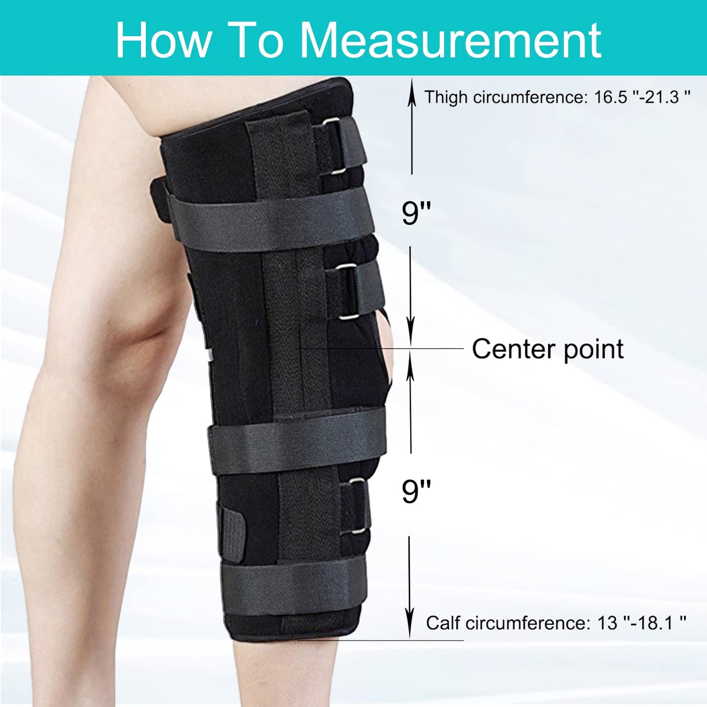 TANDCF Unisex Knee and leg immobilization Stabilizer for Post Surgery Recovery,Knee Fractures,Instability, ACL,MCL,Meniscus Tear,Arthritis,Displacement Recovery,18.1" Length Universal