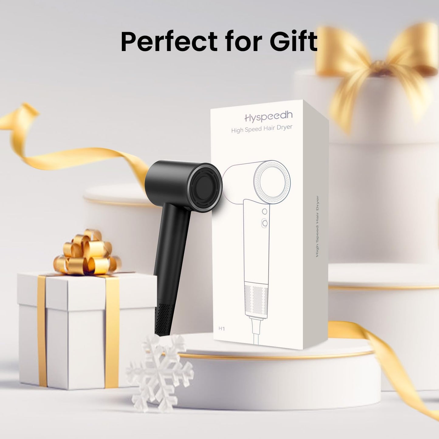 Hair Dryer with 110K RPM High Speed 1400w Motor for 2-5min Fast Dry, 0.86lb Lightweight & 59db Low Noise,1.5 Billion Plasma & Smart Thermo Control & Strong Magnetic Nozzle Diffuser Travel Blow Dryer