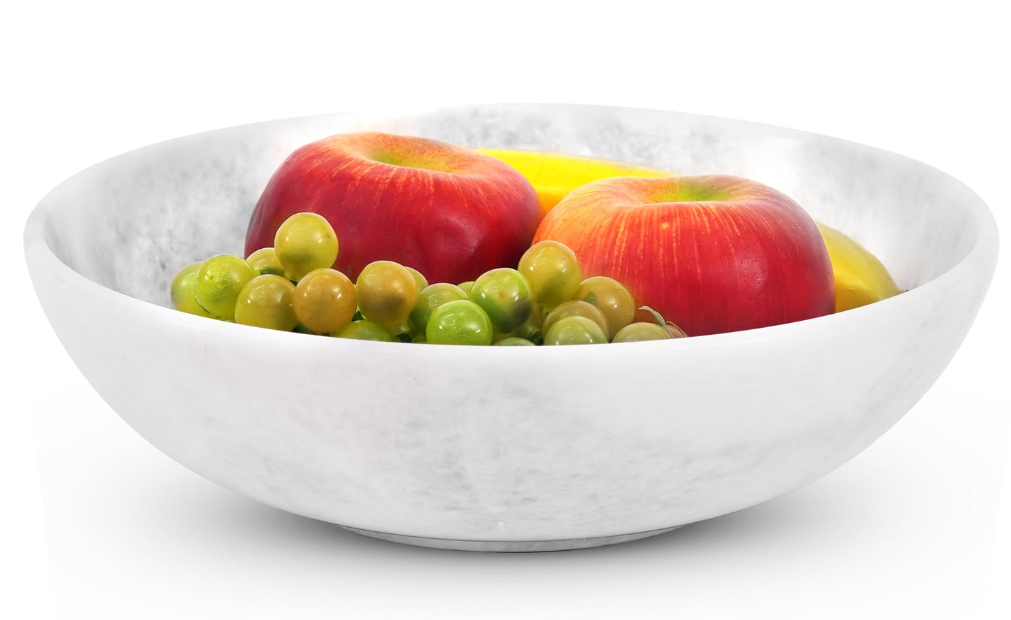 Radicaln Marble Fruit Bowl 10" Inches White Handmade Candy Bowl for Kitchen, Elegant Marble Bowl for Coffee Table Decor, Fruit Dish Holder for Countertop, Entryway Table Bowls, Modern Kitchen Decor