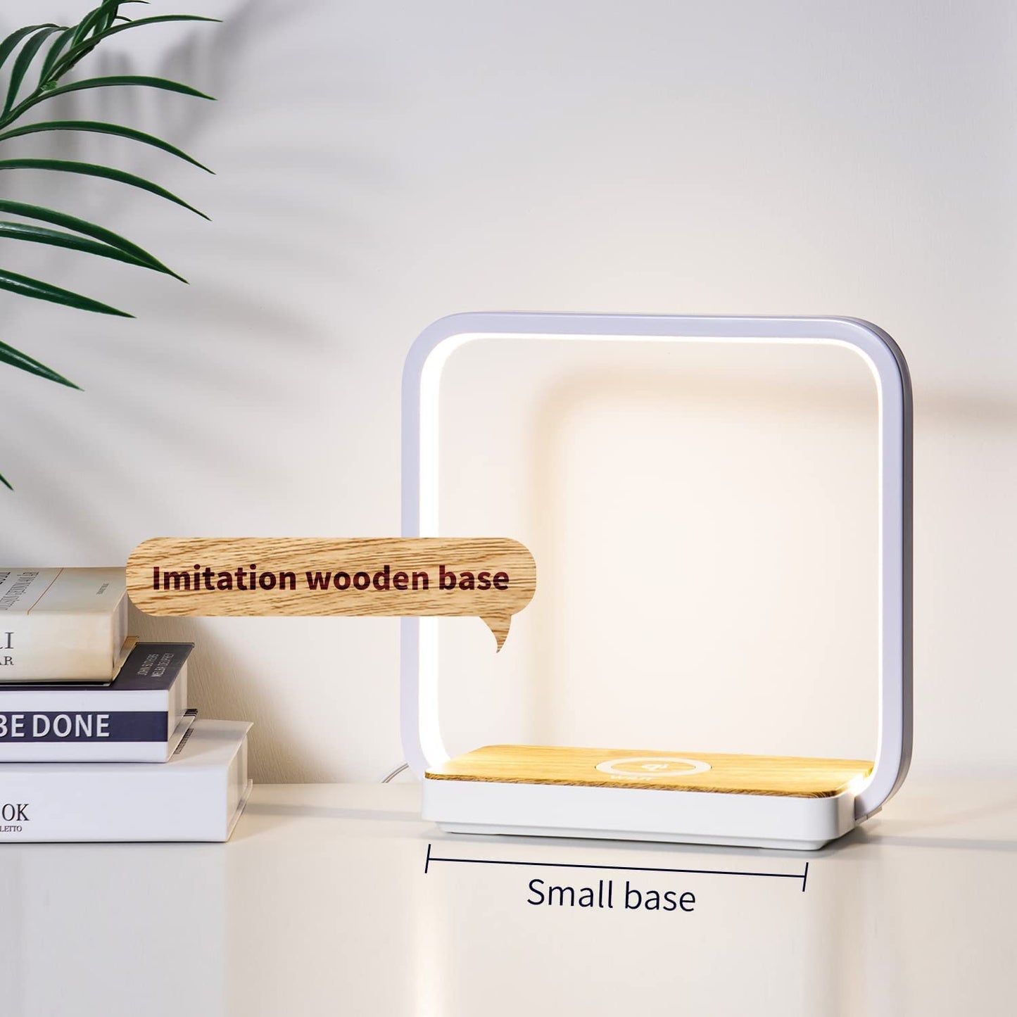 WILIT Bedside Lamp with Qi Wireless Charger, A13 Table lamp 3 Step Dimmable Touch Control Desk Lamp for for Living Room, Bedroom, Kids Room.