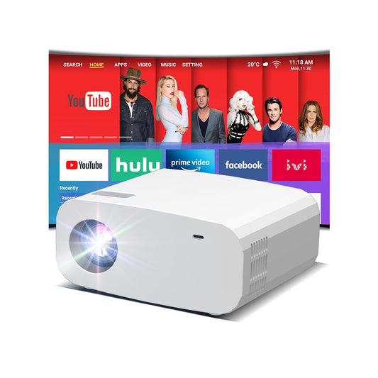 XENPONAD Mini Projector with WiFi and Bluetooth, 1080P Supported Smart Projector with Built in Apps, Outdoor Movie Projector 150" Display, Auto Keystone, Portable Projector for Phone/PC/TV Stick/HDMI