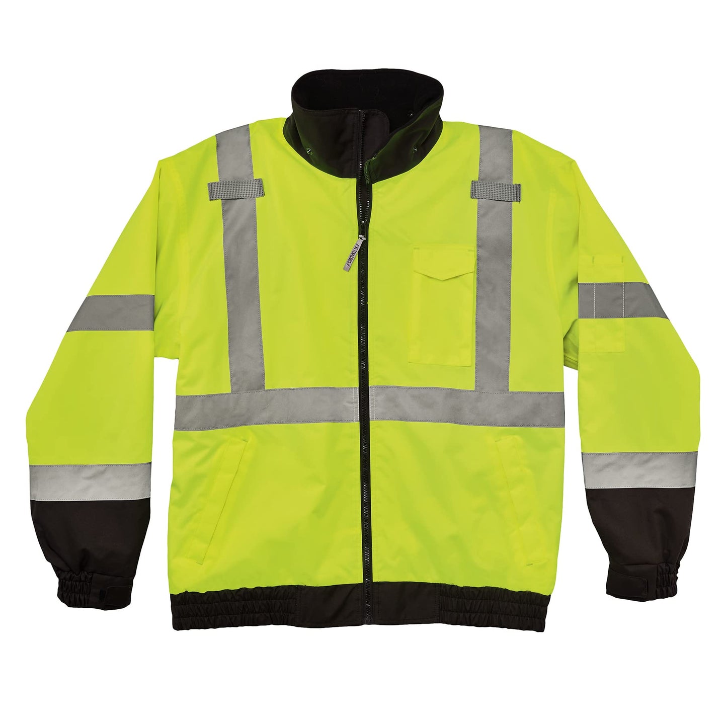 Ergodyne Unisex-Adult 3-in-1 Hi-Vis Winter Bomber Jacket, Lime, Large US