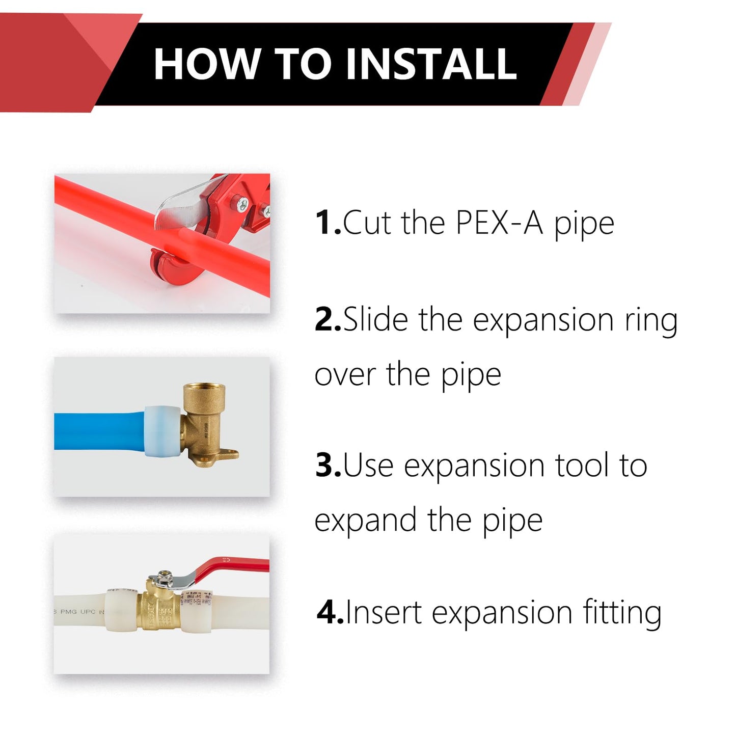 (Pack of 100) EFIELD 3/4 inch F1960 Expansion Pex-a Rings/Sleeves For Pex A Tubing/Piping System