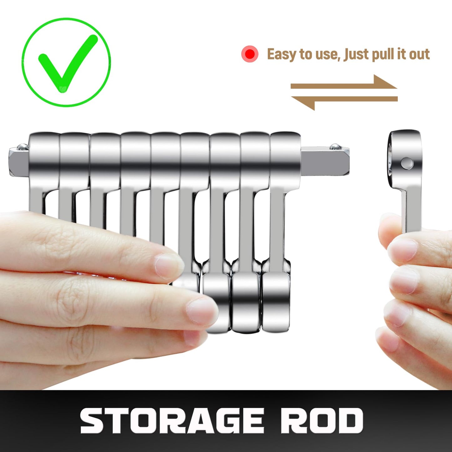 DISEN 9pcs Torque Adapter Set SAE, Durable Torque Wrench Adapter, Torque Adapter 3/8" Drive, 12 Point, Set Including 3/8", 7/16," 1/2", 9/16", 5/8", 11/16", 3/4", 13/16", 7/8"