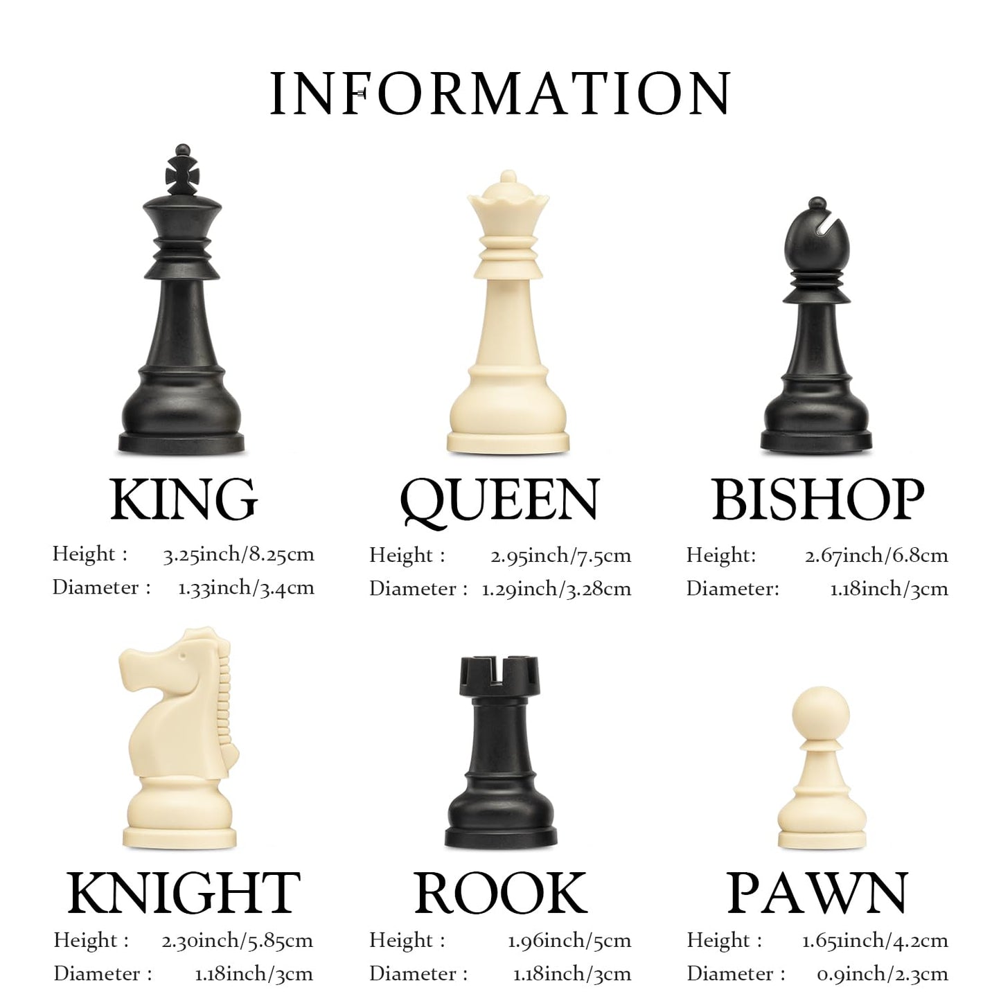 A&A Chess Set - 15''x15'' Foldable Silicone Chessboard and 3.25'' King Height Weighted Plastic Staunton Pieces with Carrying Case for Portable Travel