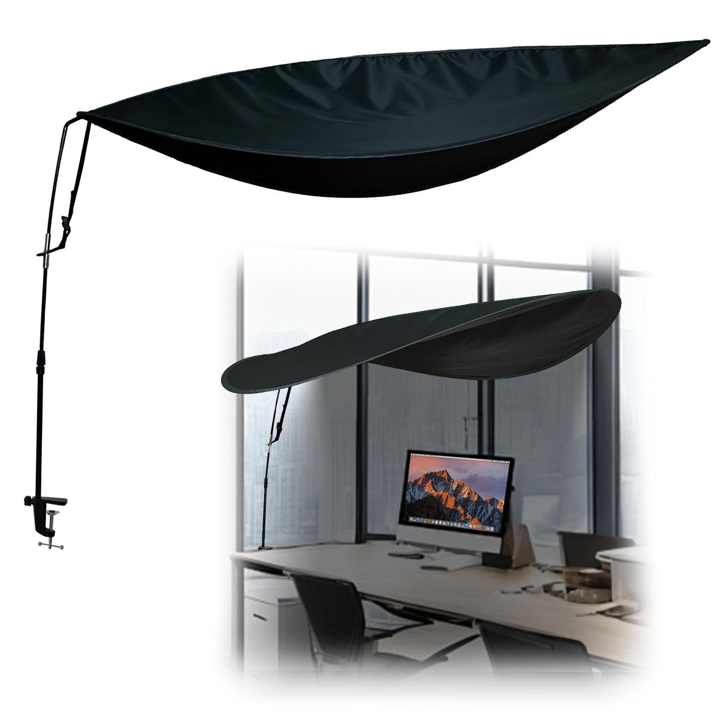 55 Inch Office Cubicle and Desk Shade – Blocks Light and Air Conditioning Airflow, Creates a Private and Comfortable Workspace