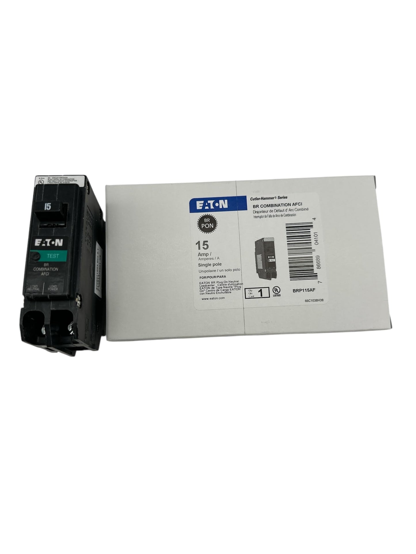 Eaton 15 amps Combination AFCI Single Pole Circuit Breaker