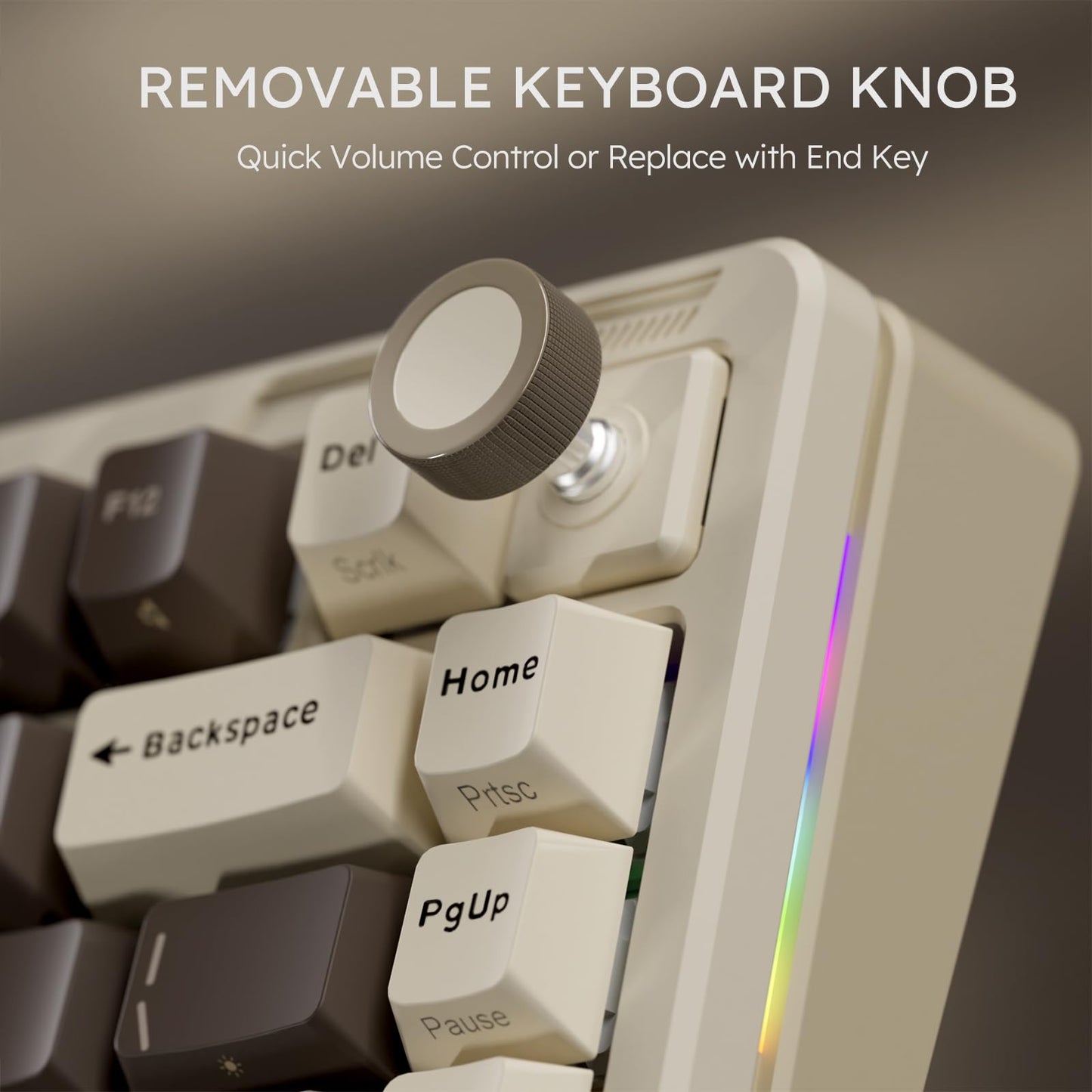 iLovBee B75 Wireless Mechanical Keyboard, 75% Percent Gaming Keyboard w/Bluetooth/2.4GHz/USB Wired, Creamy Hot Swappable Keyboards with Knob, Gasket Mounted PBT keycaps, Pre-Lubed Linear Switches