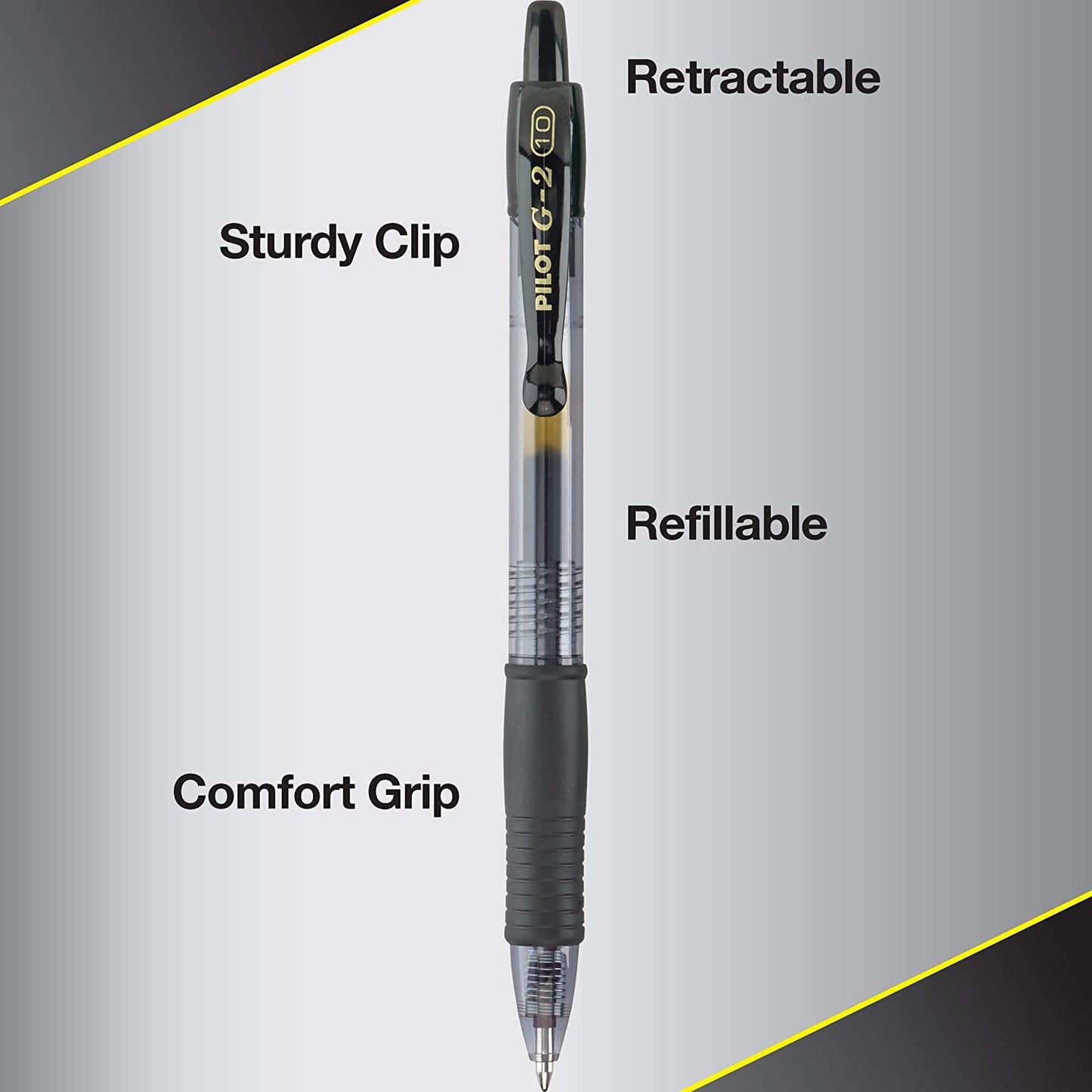 Pilot G2 Premium Retractable Gel-Ink Rolling Ball Pens, Bold Point (1.0mm), 1.0 Gel Pens, Assorted, Tub of 36 - Ideal for School, Journaling, & Office Writing