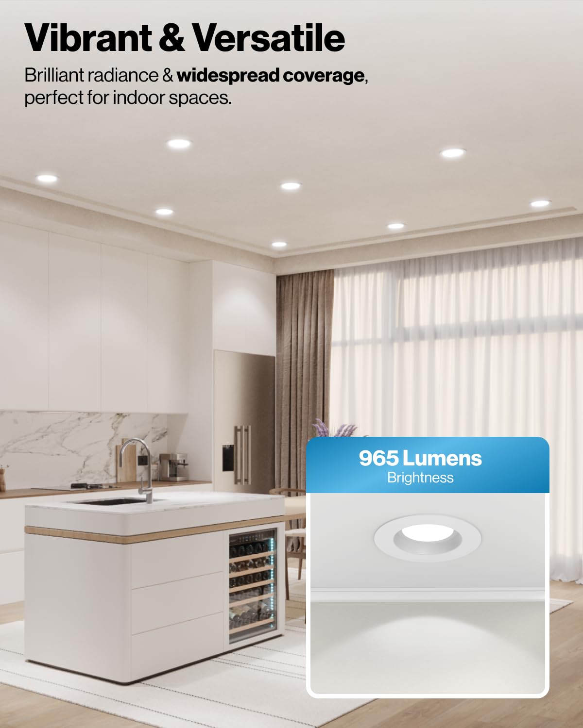 Sunco 16 Pack 6 Inch LED Can Lights, Retrofit Recessed Lighting, Smooth Trim, 965 LM, 13W (75W Equivalent), Selectable CCT 2700K/3000K/3500K/4000K/5000K, Dimmable, Damp Rated UL.