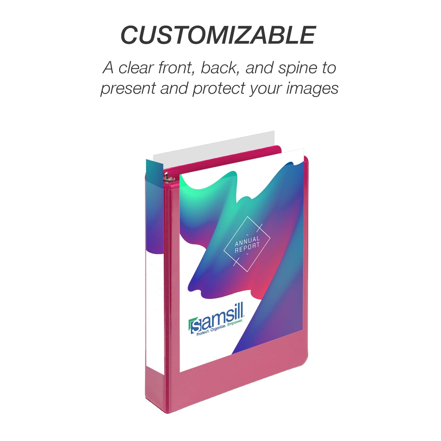 Samsill Economy 1 Inch Mini 3 Ring Binder, Round Ring Binder, Holds 5.5 x 8.5 Inch Documents, Customizable Cover, 1" View, 6-Pack, Assorted Fashion