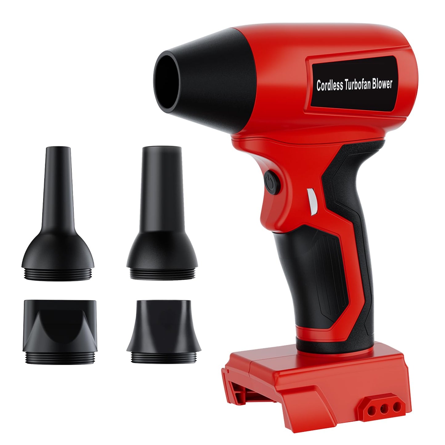GRVODFRTA Cordless Dust Blower Compatible with Milwaukee M18 18V Battery, Handhled Leaf Blower Electric Compressed Air Duster Turbo Jet Fan with Nozzles for Blowing Leaves and Dust