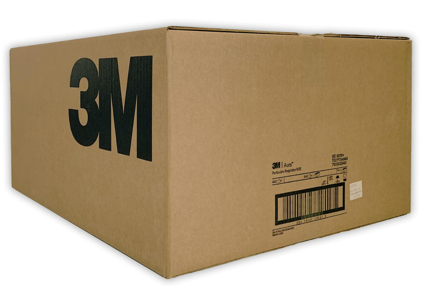3M Aura Particulate Respirator, 1870+, 1870Plus, NIOSH, N95, Bulk Case of 440