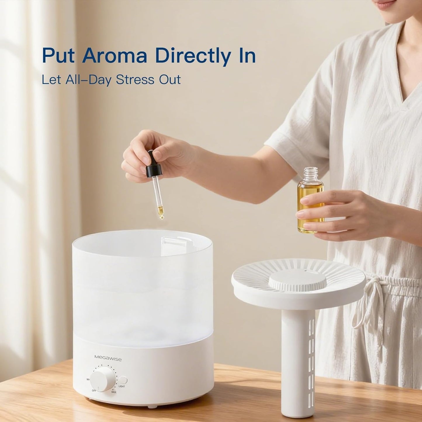 H1-XIT 2 Pack of 2L Cool Mist Humidifier, Top Refill, Nano Fine Mist Out Put, No Leakage for baby, bedroom, living room