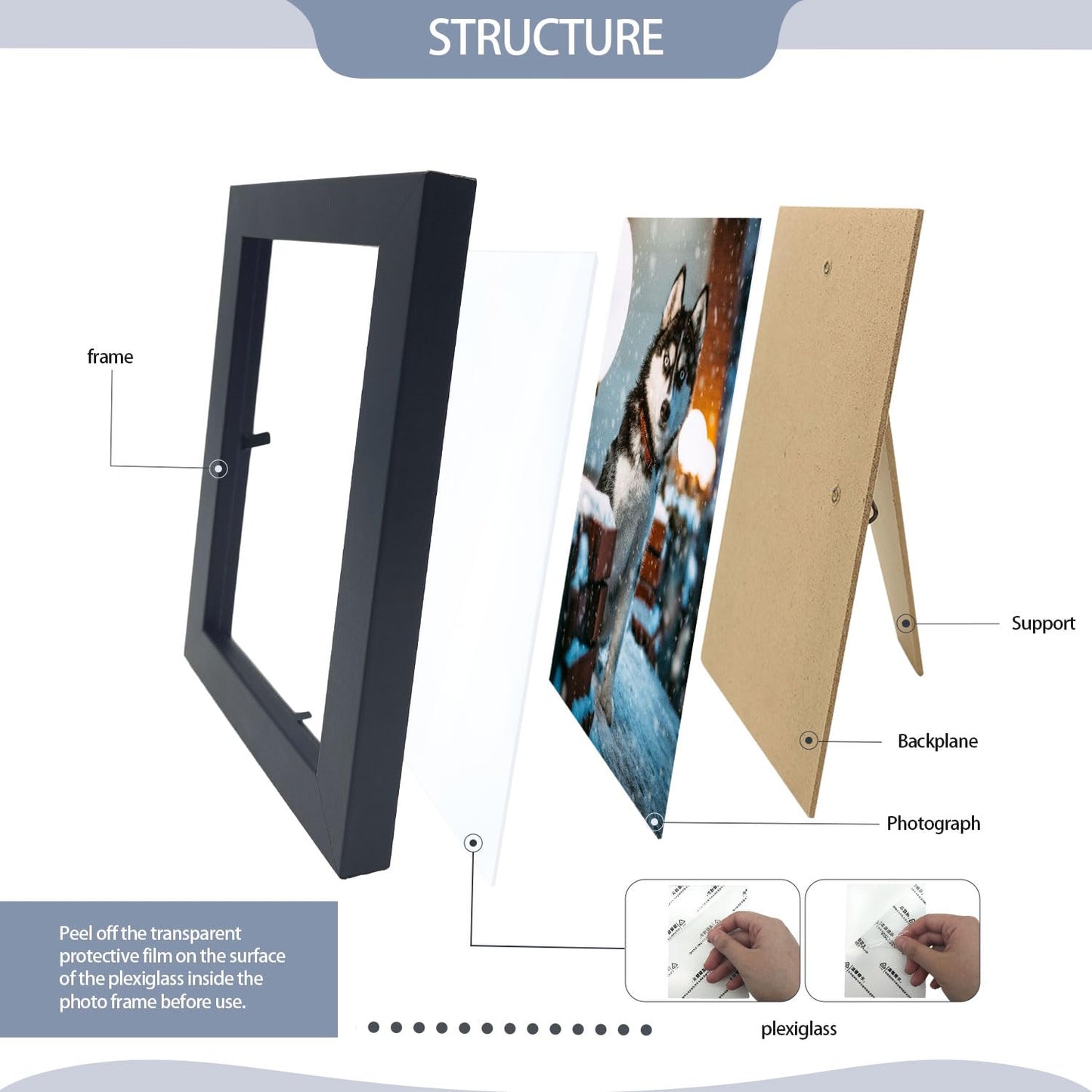 YOUKE OLA Set of 60 Picture Frame Bulk Photo Frames Wall Mounting Simple Photo Frames Picture Frames for Wall or Tabletop, 5x7 Black