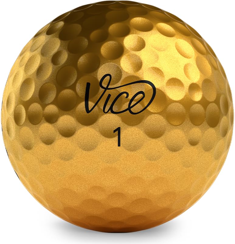 Vice Pro Plus Golf Balls, Gold