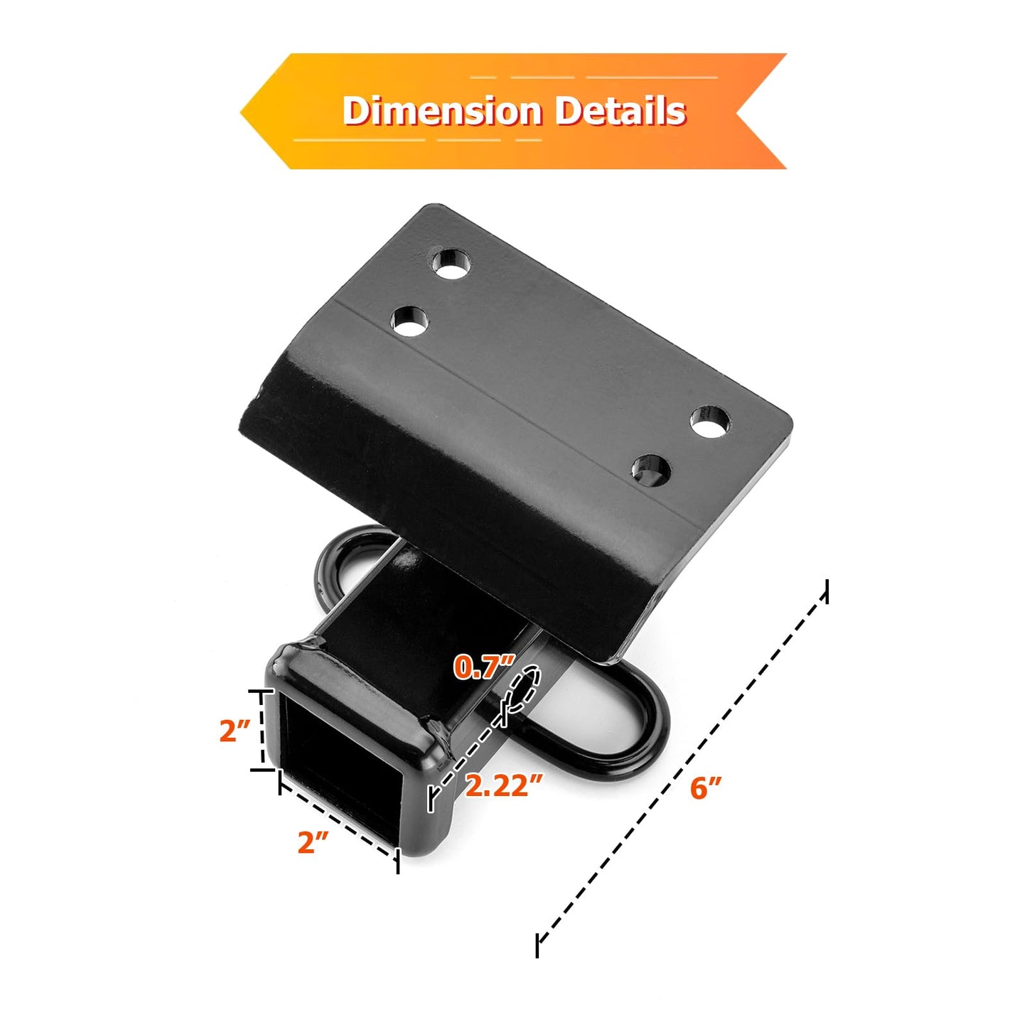 WeiSen 2" Rear Trailer Hitch Receiver Class 3 Towing Hitch Compatible with Volkswagen Tiguan 2009-2017, Black