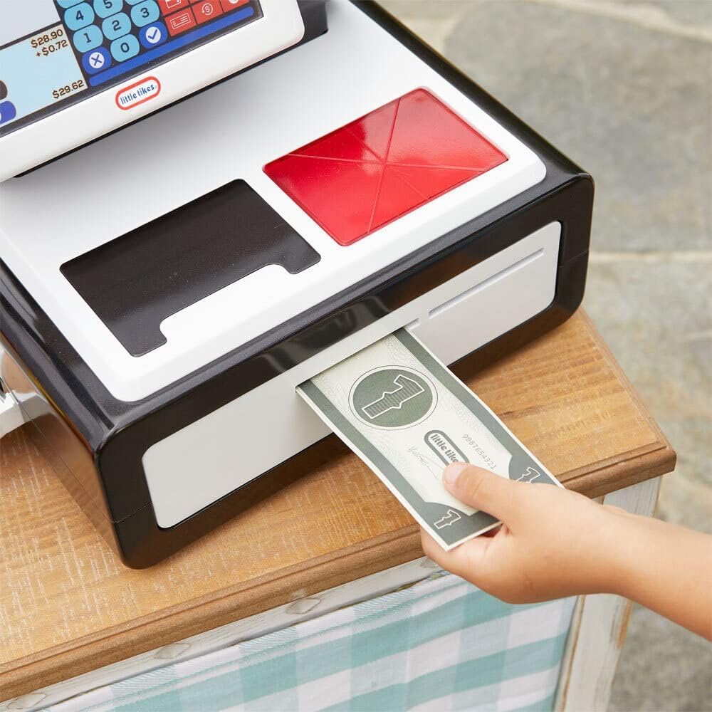 Little Tikes First Self-Checkout Stand Realistic Cash Register Pretend Play Toy for Kids