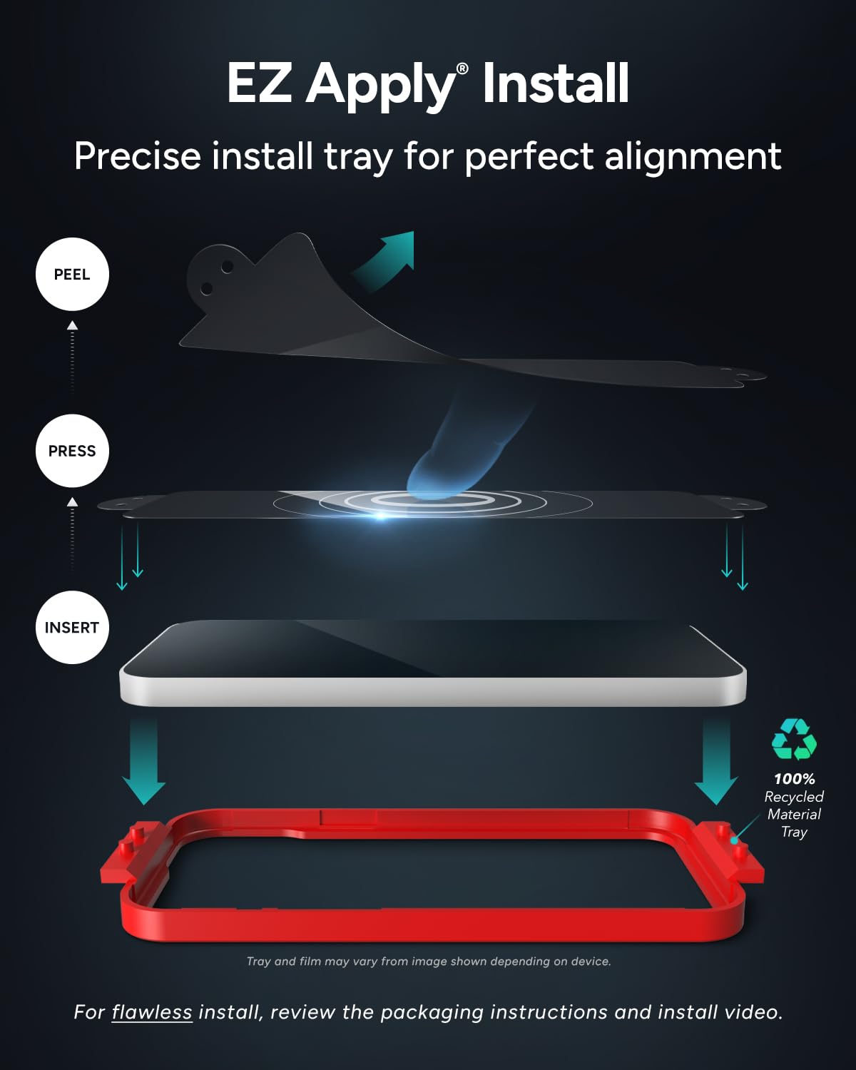 ZAGG Glass Elite Screen Protector for iPad Mini 8.3" (A17 Pro) - 5X Stronger, Smudge-Free Tempered Glass with Recycled Glass, Easy Installation, Scratch Resistant, Eco-Friendly