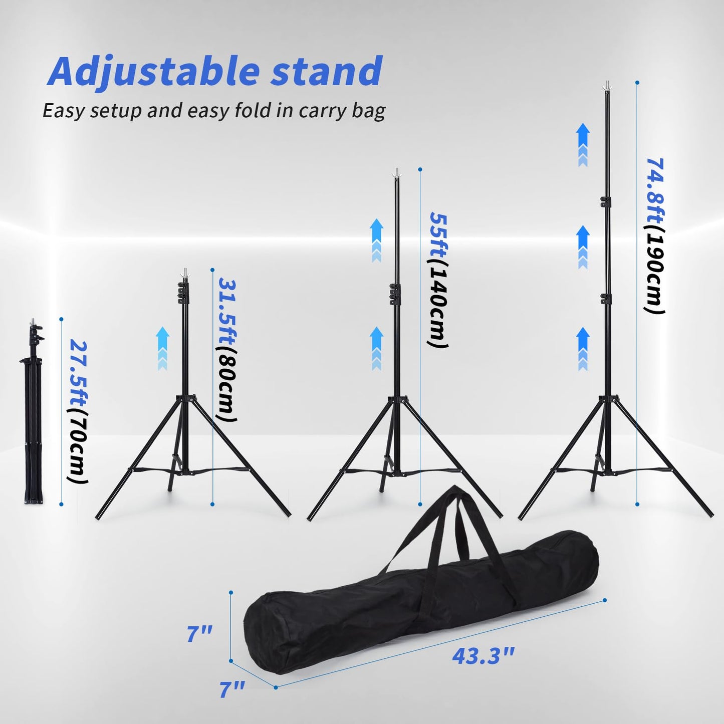 Niyanghome Classroom Puppet Stage, Puppet Show Theater with 2 Tripods, Cross Bar, Curtain and Carrying Bag, Portable Stage Suitable for School, Churches, and Family Shows