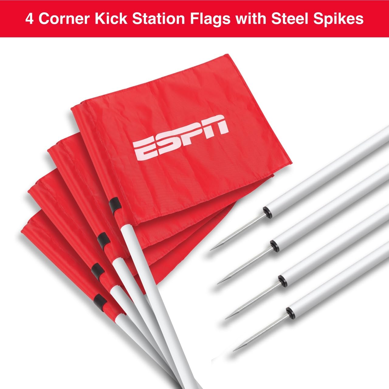 ESPN Soccer Stadium Experience for Kids Includes 2 Nets, Ball, and Youth Soccer Training Equipment, Ideal for Outdoor Games (ES-SC620)