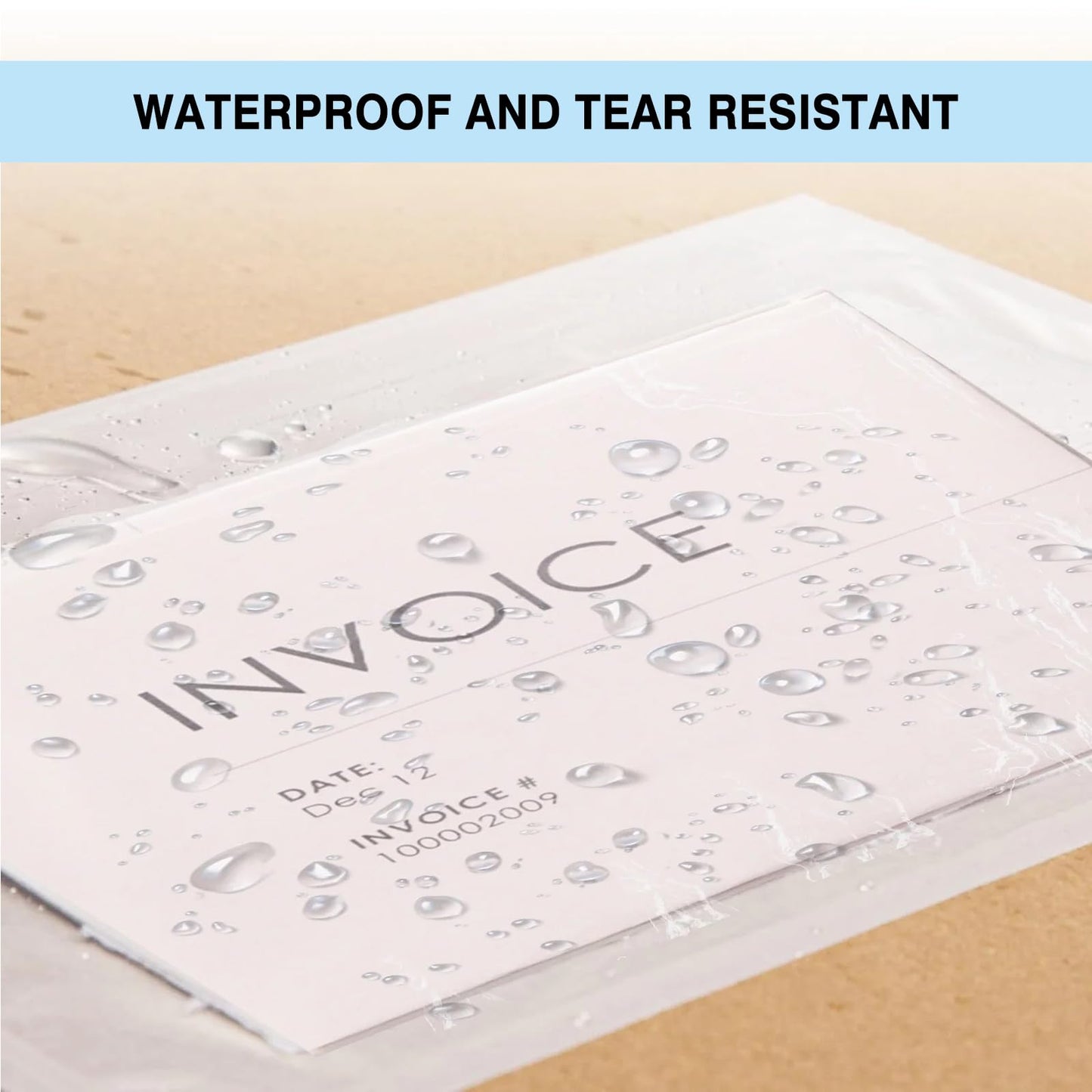 500 Pcs 9.5 x 12 Clear Packing List Envelopes Compatible with 8.5 x 11 inch Packing Envelopes for Shipping Mailing Pouch Enclosed Bags with Packing Slips Invoice Label