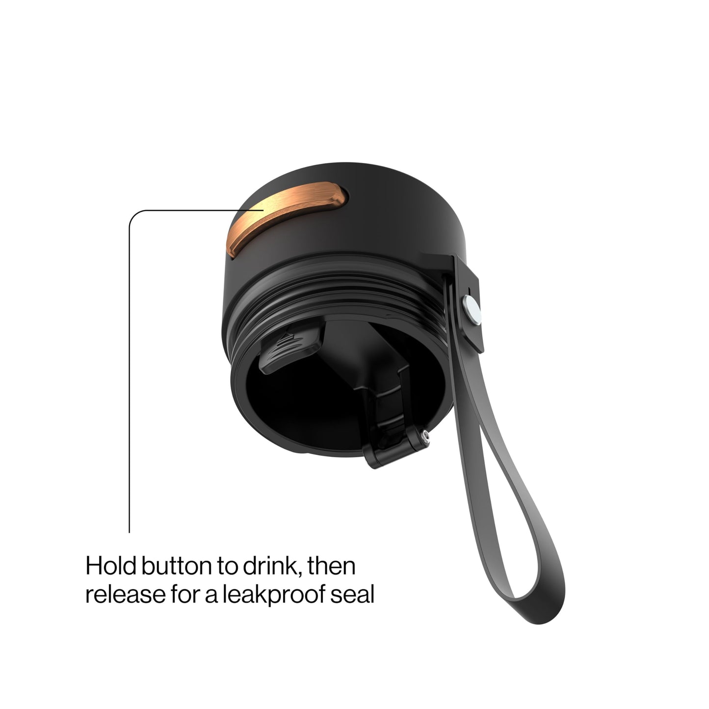 Contigo AutoSeal 24 oz Stainless Steel Vacuum-Insulated Water Bottle with Leakproof Push-Button Spout & Lock, Carry Strap, BPA-Free & Lead-Free, Dishwasher Safe