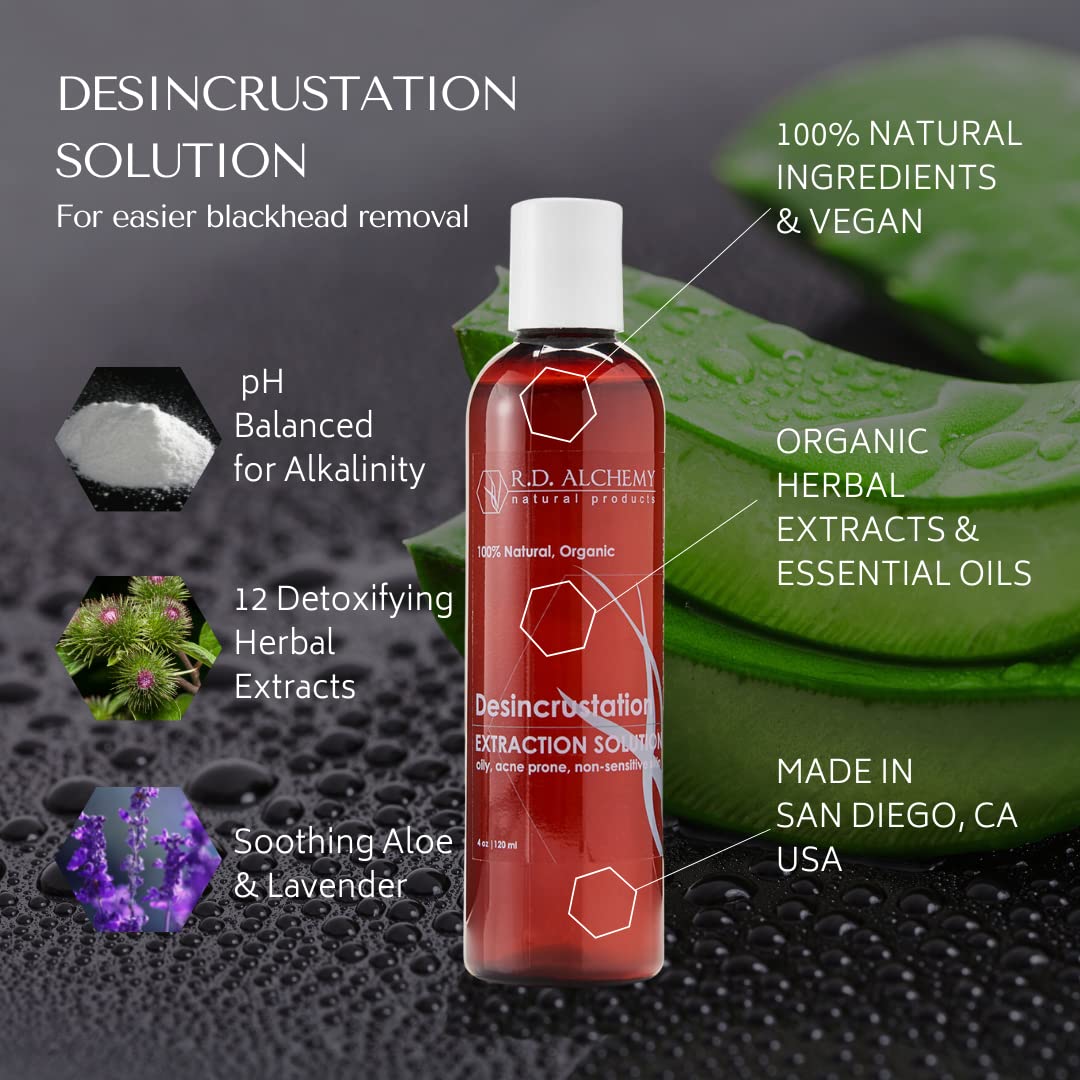 RD ALCHEMY - Desincrustation Solution / Scaling Fluid Blackhead Remover - Professional Skincare for Smooth Extractions & Deep Cleansing For Clearer Skin. Professional and Home Use.