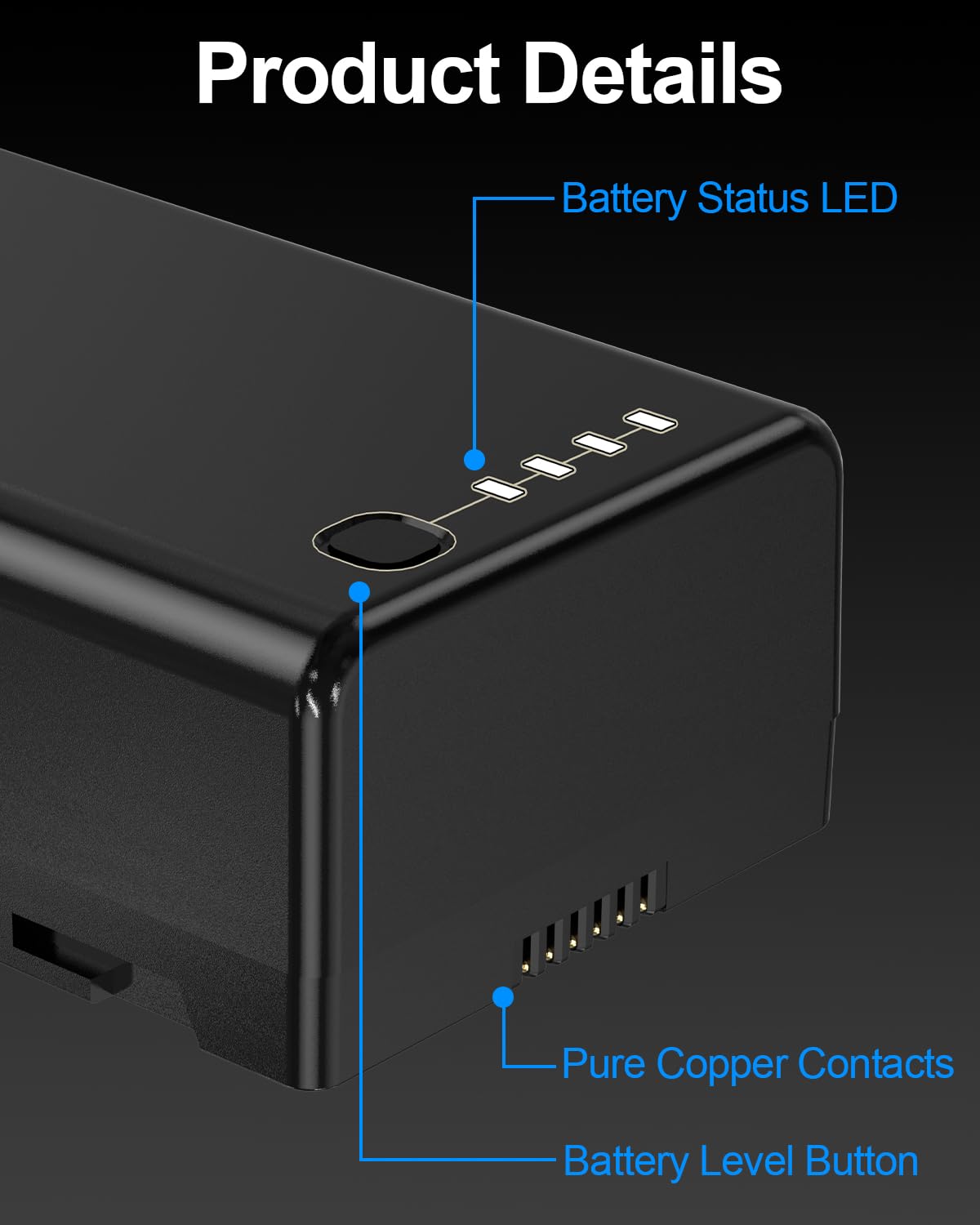 MVMOD WB37 Intelligent Battery for DJI FPV Remote Controller, 4920mAh 7.6V WB37 Replacement Battery for DJI High-Bright Remote Monitor, FPV CrystalSky Monitor and Cendence Controller