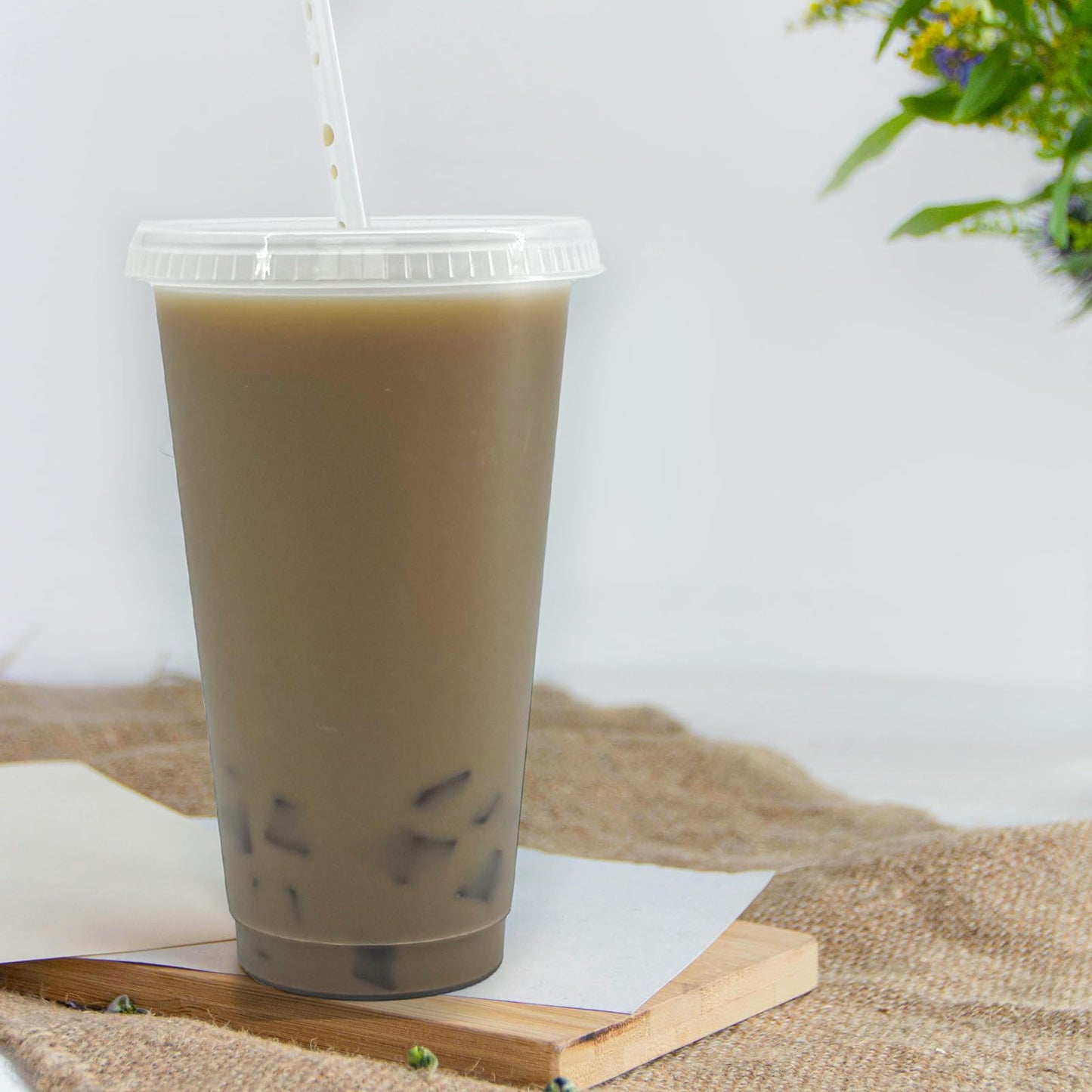 YOUKE OLA 72 Pack Plastic Tumblers with Straw and Lid Reusable Plastic Cups Drinking Straw Tumbler Bulk Customizable Iced Coffee Cup Water Bottle for Vinyl DIY Parties Birthdays 24oz Frosted