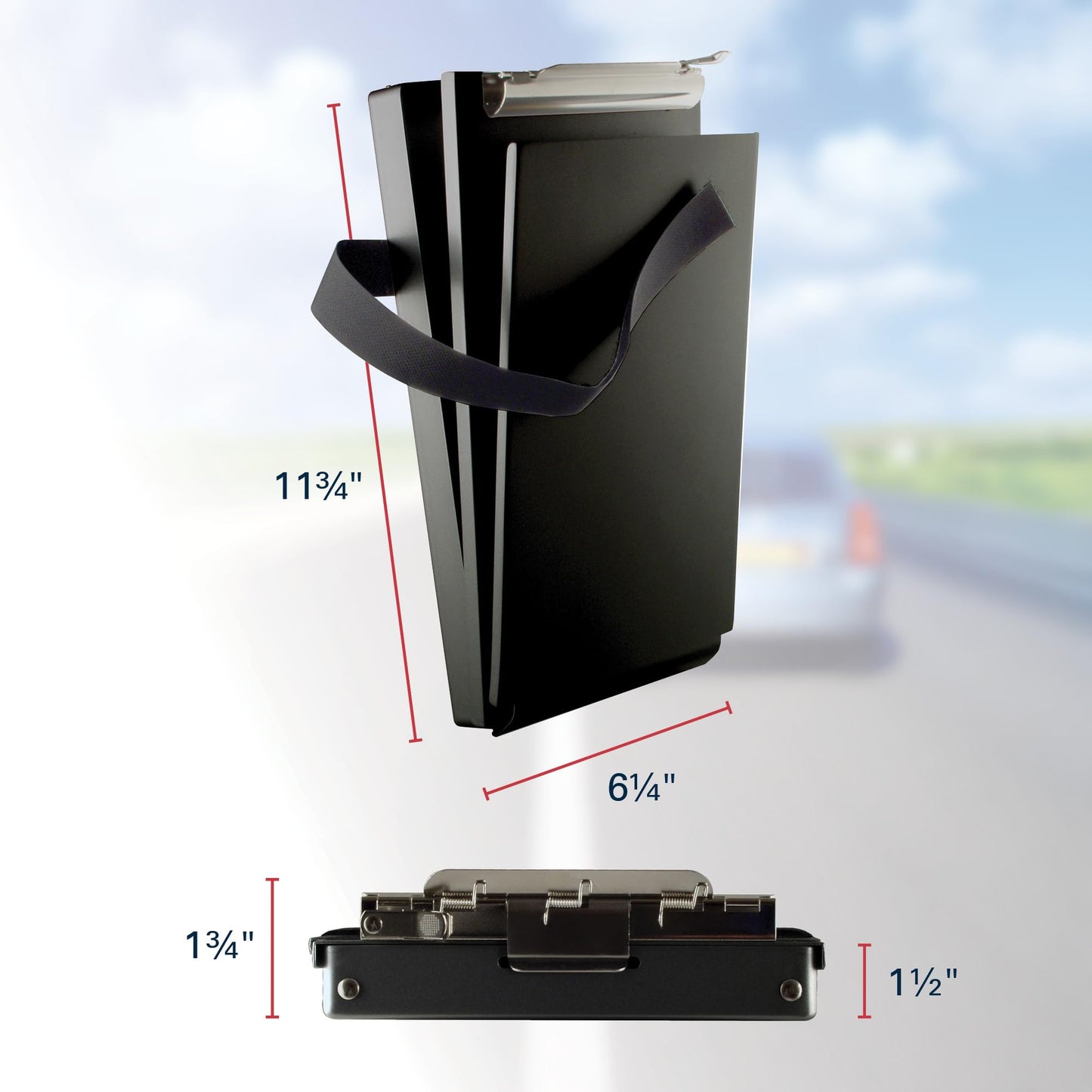 Saunders Black Recycled Aluminum Citation Holder – Eco-Friendly Office Supply, Corrosion Resistant, Lightweight Clipboard. Stationery Supplies